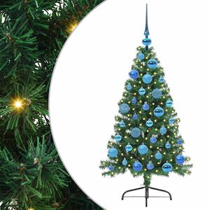 vidaXL Kunstig Forbelyst Juletr&aelig; med 150 LED'er Gr&oslash;n 120 cm PVC