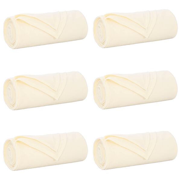 vidaXL Kastet&aelig;pper 6 pcs Creme 170 x 130 cm Fleece