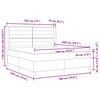 vidaXL Box spring seng med madras Lysegr&aring; 180 x 200 cm Stof