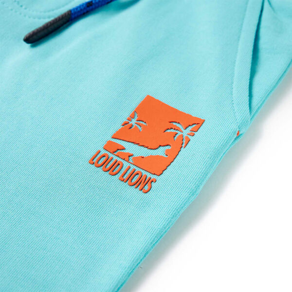 Shorts til børn str. 116 med snøre akvamarinblå