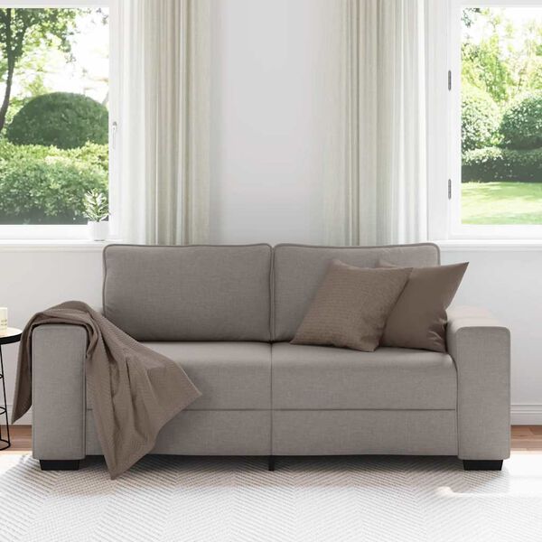 vidaXL 2-personers sofa 180x77x82 cm stof gr&aring;brun