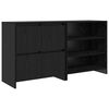 vidaXL Sideboard 2 pcs Sort eg 70 x 41 x 75 cm Konstrueret træ