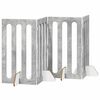 vidaXL Foldbar hundeg&aring;rd 4 stk. Betongr&aring; 201 x 38 x 90 cm