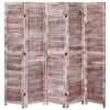 vidaXL 5-panels rumdeler 175 x 165 cm tr&aelig; brun