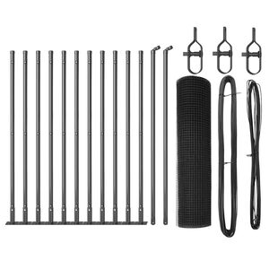 vidaXL Hegnsp&aelig;l Gr&aring; 25 x 0,4 m (12 x 12 mm maske) St&aring;l og PVC