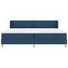 vidaXL Box spring seng med madras med hovedg&aelig;rde Bl&aring; 200 x 200 cm Stof