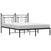 vidaXL sengeramme med sengegavl 150x200 cm metal sort