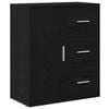 vidaXL Sideboard Sort eg 60 x 31 x 70 cm Konstrueret tr&aelig;
