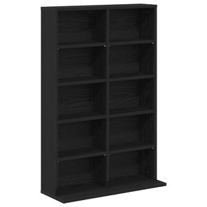 vidaXL CD Skab Sort eg 65 x 23,5 x 97,5 cm Konstrueret tr&aelig;