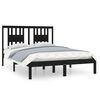 vidaXL sengeramme 120x190 cm Small Double massivt tr&aelig; sort