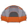 vidaXL Camping telt med tag Grå og orange 475 x 475 x 235 cm Polyester