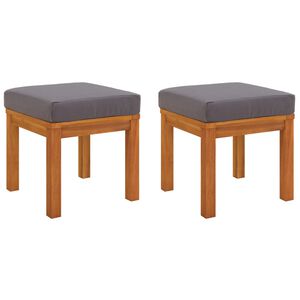 vidaXL haveskamler 2 stk. med hynder 40x40x34 cm massivt akacietr&aelig;