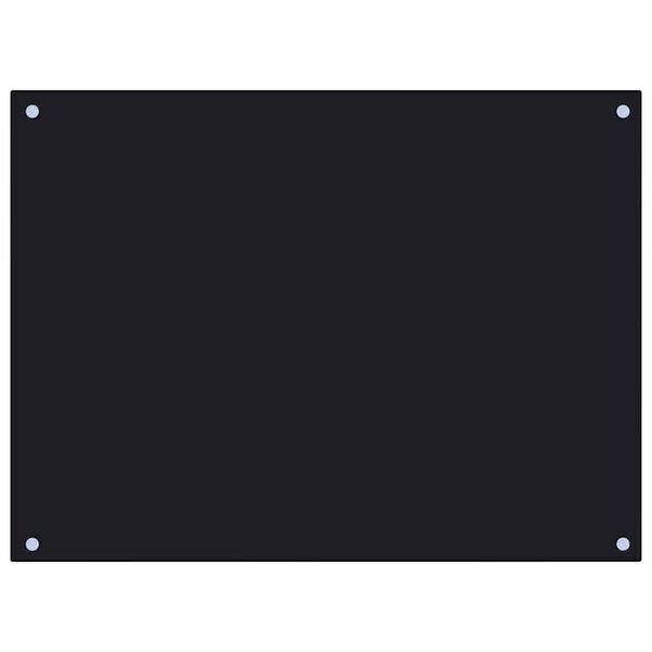 vidaXL st&aelig;nkplade 80x60 cm h&aelig;rdet glas sort