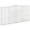 vidaXL buet gabionkurv 400x30x200/220 cm galvaniseret jern