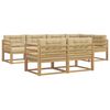 vidaXL Udend&oslash;rs sofagruppe 6 stk. Hvid og Beige Polyester