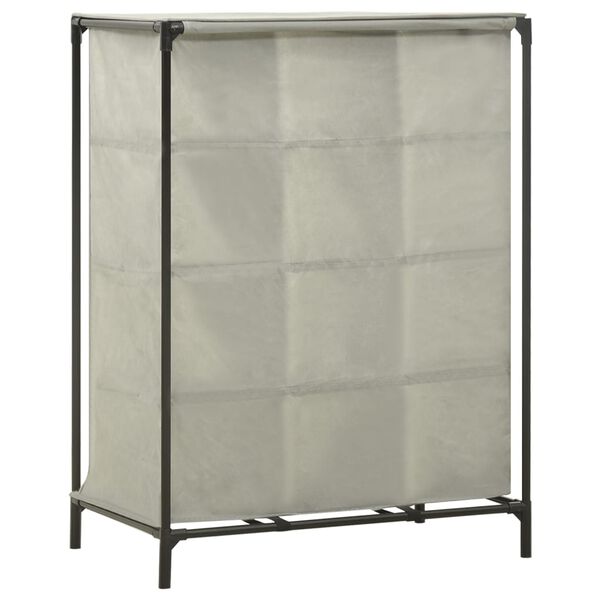 vidaXL skoreol 55x36x76 cm ikke-v&aelig;vet stof og st&aring;l gr&aring;