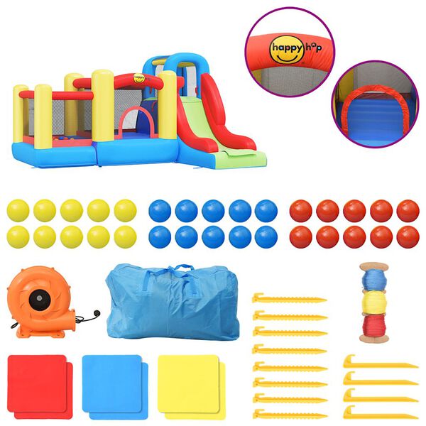 Happy Hop hoppeborg med rutsjebane 370x299x208 cm