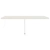 vidaXL markise m. LED-lys 600x300 cm manuel betjening cremefarvet