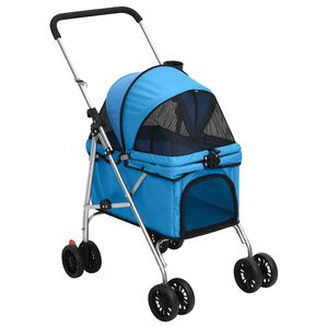 vidaXL foldbar hundeklapvogn 76x50x100 cm oxfordstof bl&aring;