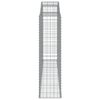 vidaXL buede gabionkurve 13 stk. 300x50x180/200 cm galvaniseret jern