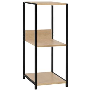 vidaXL bogreol 33,5x39,6x79,7 cm konstrueret tr&aelig; sort og egetr&aelig;sfarve