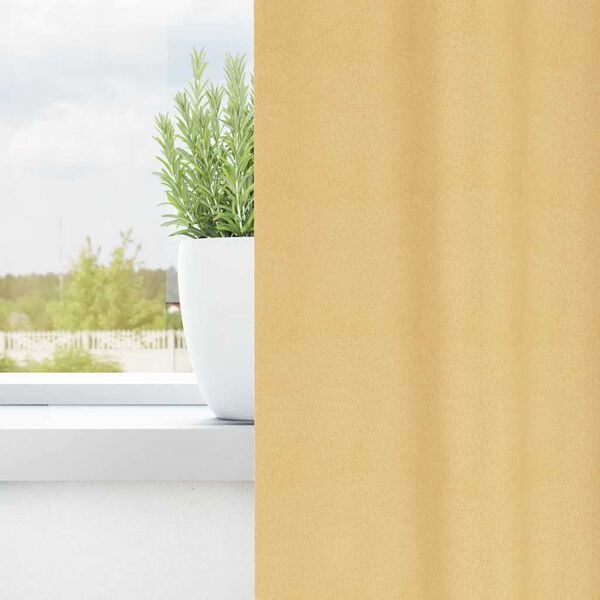 vidaXL M&oslash;rkl&aelig;gningsgardiner med ringe 2 pcs Beige 245 x 140 cm