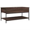 vidaXL sofabord 100x50x50 cm konstrueret tr&aelig; og metal brunt eg