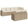 vidaXL sofas&aelig;t til haven 7 dele med hynder polyrattan beige