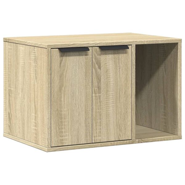 vidaXL toiletskjuler kattebakke 60x40x40 cm konstrueret træ sonoma-eg