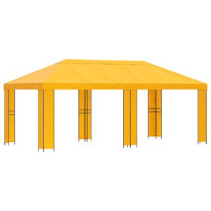 vidaXL Have Gazebo 6 x 3 m Gul Polyester og St&aring;l 190