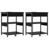vidaXL Natskab 2 stk. Sort eg 41 x 31 x 51 cm Konstrueret tr&aelig;
