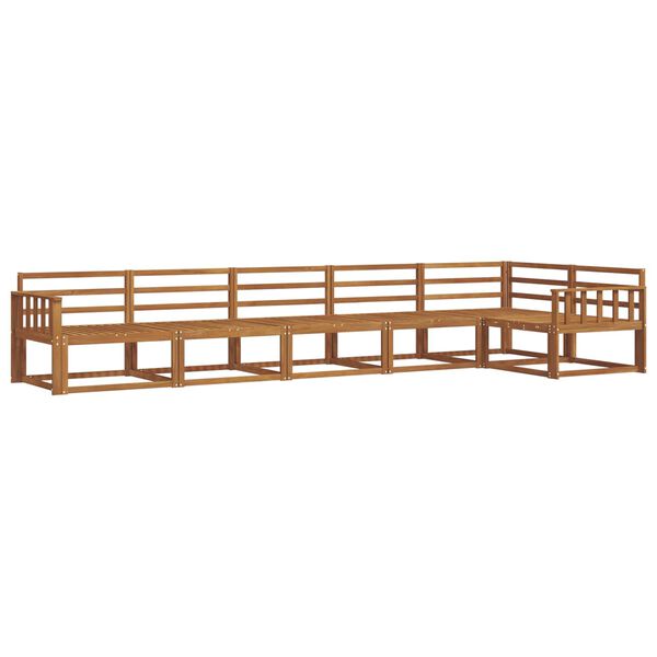 vidaXL Udend&oslash;rs sofagruppe 6 pcs Naturfarvet Massivt Akacietr&aelig;