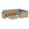 vidaXL Havesofa S&aelig;t 12 stk. Beige polyrattan