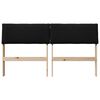 vidaXL Polstret sengegavl Sort 135 cm Massiv fyrretr&aelig;