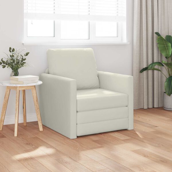vidaXL Sovesofa 60cm Creme Fl&oslash;jl