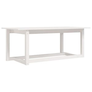 vidaXL sofabord 110x55x45 cm massivt fyrretr&aelig; hvid