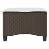 vidaXL havestole med hynder 2 stk. 55x55x36 cm polyrattan brun