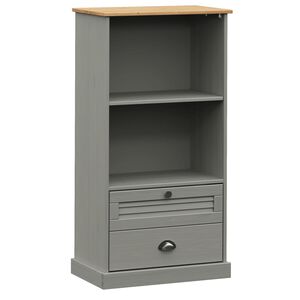 vidaXL bogreol VIGO 60x35x114,5 cm massivt fyrretr&aelig; gr&aring;