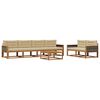 vidaXL Udend&oslash;rs sofagruppe med pude 7 pcs Naturlig og Beige