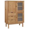 vidaXL h&oslash;jskab OTTA 85x43x125 cm massivt fyrretr&aelig;