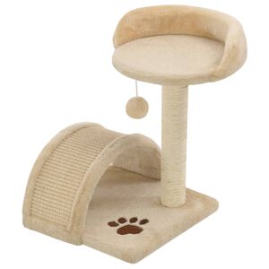 vidaXL kradsetr&aelig; til katte med sisal-kradsestolper 40 cm beige og brun