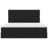 vidaXL Opbevaringsseng med madras Sort 180 x 200 cm Fl&oslash;jl