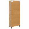 vidaXL Highboard Artisan Egetr&aelig; 69,5 x 34 x 180 cm Konstrueret tr&aelig;