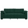 vidaXL 3-personers sofa 220x77x82 cm fl&oslash;jl m&oslash;rkegr&oslash;n