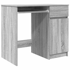 vidaXL skrivebord 86x49x76 cm konstrueret tr&aelig; gr&aring; sonoma-eg
