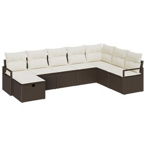 vidaXL Sofa S&aelig;t med pude 5 pcs polyrattan