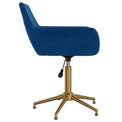 vidaXL drejelige spisebordsstole 6 stk. fløjl blå