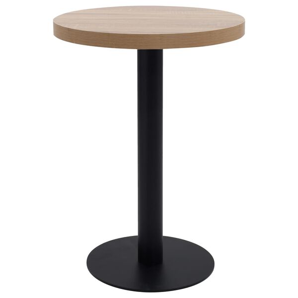 vidaXL bistrobord 60 cm MDF lysebrun