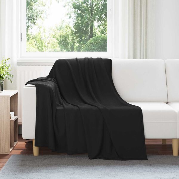 vidaXL Kastet&aelig;pper 24 pcs Sort 200 x 150 cm Fleece