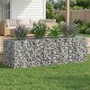 vidaXL Gabion h&oslash;jbed S&oslash;lv 180 x 60 x 55 cm Galvaniseret st&aring;l